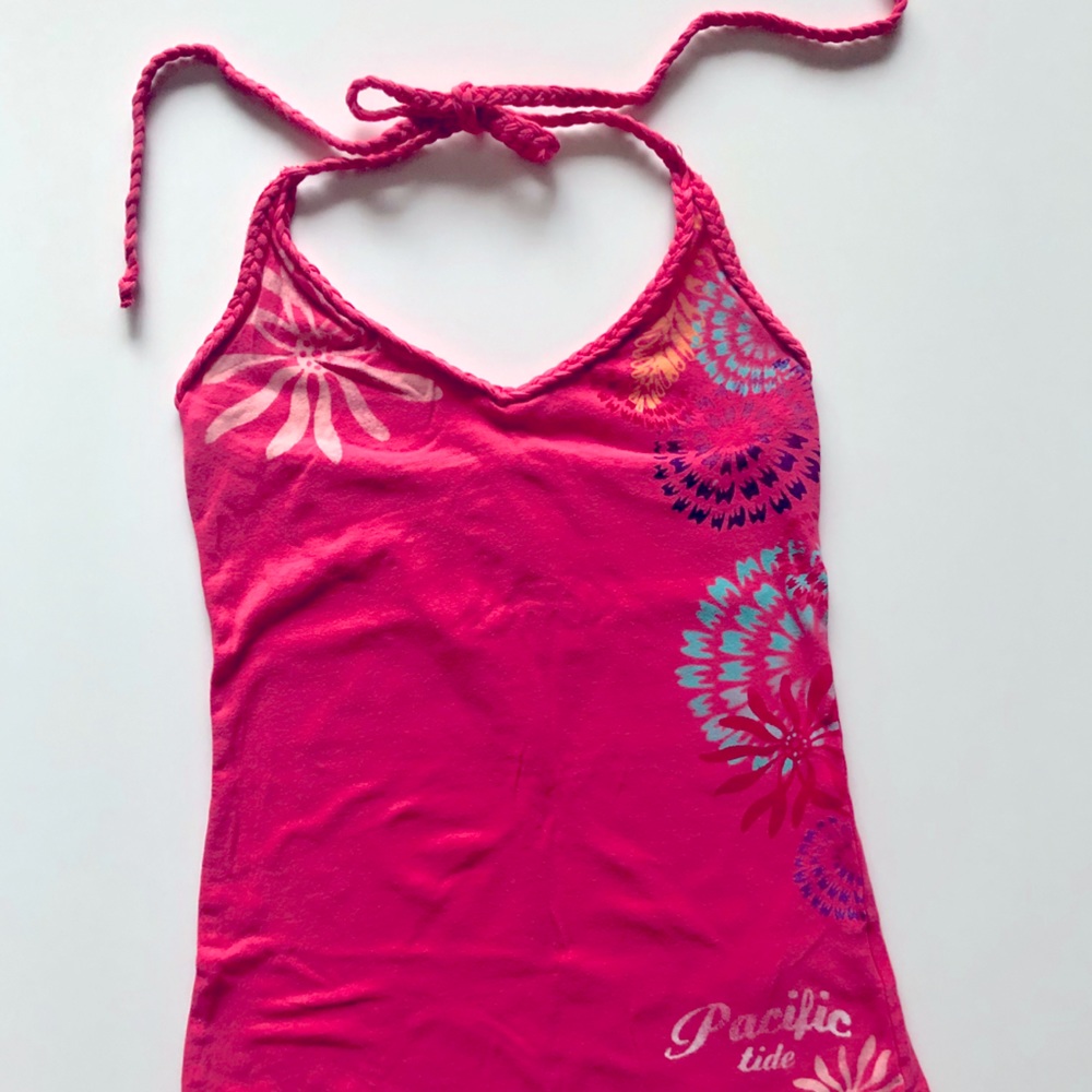 H&M pink/coral halter top
